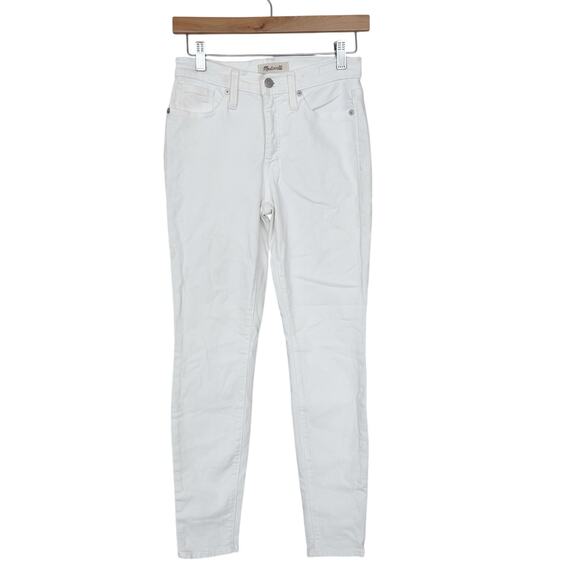 Madewell White 9" High Rise Skinny Jeans Sz 26 - Picture 1 of 6